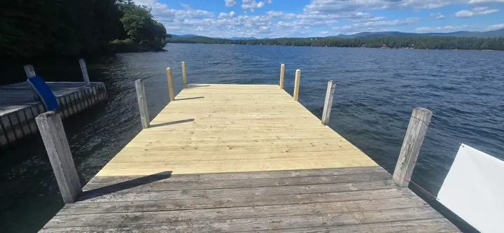 New timber deck seen from the older walkway
